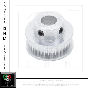 Puleggia GT2 alluminio H6 foro d 8 mm 36 denti passo 2 mm doppia flangia - Zdjęcie 1 z 1