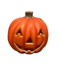 Vintage Pumpkin Blow Mold Lighted Jack O Lantern Tested Works Halloween Decor
