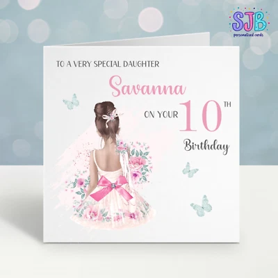 Tarjeta de ballet personalizada, tarjeta de cumpleaños de bailarina, tarjeta de bailarina, tarjeta de niñas Foto 1 de 3