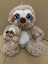 Brand New! Cute & Cuddly 15” Sloth Momma & Baby Plush with Tag