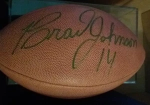 Brad Johnson Auto Signed NFL Duke Football JSA Vikings Bucs Wash. FREE SHIPPING - Picture 1 of 3