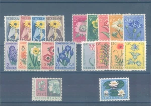 PAÍSES BAJOS 1953-1960 MNH/MH sellos flores (CV $115 EUR103) - Imagen 1 de 1