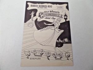 Batch Walt Disney Sheet Music (1 Cinderella Artist Copy - RARE) Plus 3 - Imagen 1 de 4