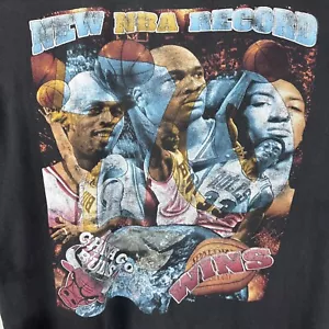 Vintage Chicago Bulls RAP Tee T-SHIRT NEW NBA RECORD JORDAN RODMAN Top XXL - Picture 1 of 23