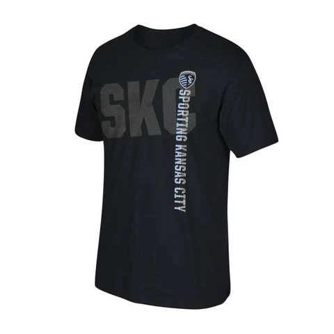 Sporting Kansas City MLS Licensed Men's "Vertical Speed" Black Short T-Shirt Cover