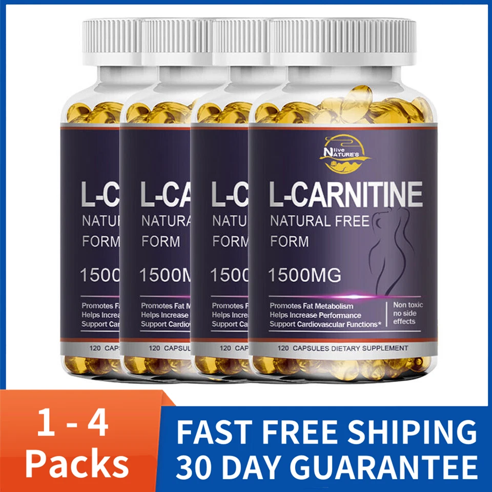 Acetyl L-Carnitine 1500mg 120 Capsules Nervous System Health Antioxidant NON-GMO - Image 1 of 4