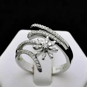 2Ct Round Cut Lab-Created Diamond Woman Engagement Ring 14K White Gold Plated - Picture 1 of 7