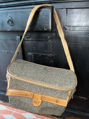 Maleta de tren Hartmann equipaje tweed para llevar de viaje ¡Belleza vintage! ¡Bolso de fin de semana! Foto 1 de 4