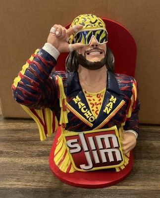 SLIM JIM MACHO MAN RANDY SAVAGE 2021 COLLECTORS DISPLAY SLIM JIM HOLDER EUC - Image 1 of 4