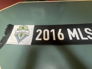 MLS Seattle Sounders FC Scarf Adidas Adult Gray Black 2016 - Picture 1 of 8