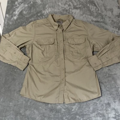 5.11 Tactical Vented Shirt Mens Medium Long Sleeve Utility Button Pockets Khaki - Image 1 of 4