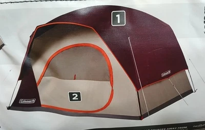 COLEMAN Skydome Blackberry 5-Minute Setup WeatherTec 6-PERSON Outdoor Dome TENT - Image 1 of 4