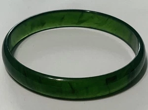 Green Opaque Celluloid Bracelet  - Picture 1 of 2