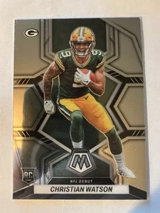 Tarjeta de novato 2022 Panini Mosaic #281 - Green Bay WR Christian Watson O86 - Imagen 1 de 2