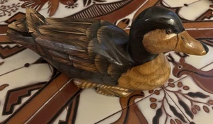 Señuelo Mallard de madera tallada a mano de colección Filipinas núcleo de cabina al aire libre clásico - Imagen 1 de 5