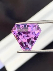 Zafiro púrpura impecable natural 10,20 quilates piedra preciosa suelta corte elegante certificada A+ - Imagen 1 de 4