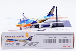 1:400 JC Wings Singapore Airlines Boeing B747-400 9V-SPK Diecast Aircraft Model - Picture 1 of 15