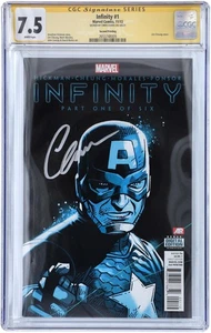 Chris Evans Captain America Autographed Infinity #1 Comic Book - CGC Graded 7.5 - Picture 1 of 1