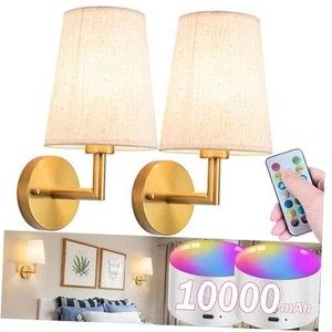Wall Sconce Battery Operated Wall Light Fixure with Remote Control, Dimmable - Picture 1 of 7