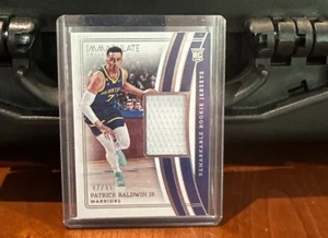 Parche de camiseta Patrick Baldwin Jr. 2022-23 Panini Immaculate/99 RC #RJ-PBJ - Imagen 1 de 2