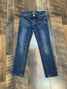 Girls Justice Super Skinny Cotton Blend Denim, Size 6, Good Condition - Picture 1 of 7