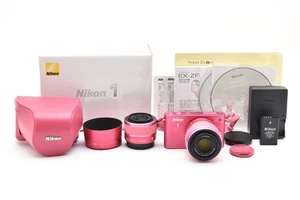 Read! 【 N MINT w/Box】 Nikon 1 J2 Pink Digital Camera 10-30mm 30-110mm Lens Japan - Picture 1 of 12