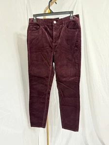 Neu mit Etikett Loft Damenhose Samt Velours reich burgunderrot hoch geschnitten 30/10 Petite - Bild 1 von 18