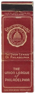 Portada de colección Matchbook The Union League of Philadelphia. - Imagen 1 de 3