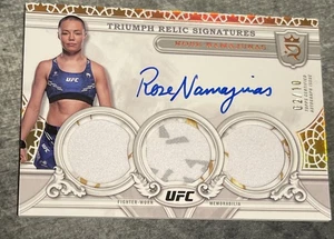 2024 Topps Royalty UFC - Triumph Relic Auto #TRS-RNS Rose Namajunas/10 Gold - Imagen 1 de 8