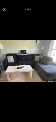 Altari Sectional Sofa With Chaise- From Ashley Furniture- Navy Blue - Image 1 of 2