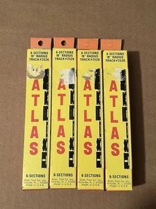 ATLAS 2526 19 ZOLL RADIUS 4 PACKUNGEN MIT 6 KURVEN NEUER ALTER BESTAND SPUR N CODE 80 USA - Bild 1 von 5