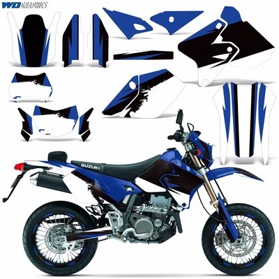 Calcomanías gráficas MX + # placas para Suzuki DRZ400 S/SM MTLTANK 2000-2023 RB Foto 1 de 3