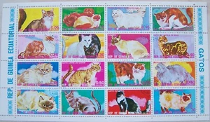 Rep. de Guinea Ecuatorial - Sheet Cats used - Picture 1 of 1