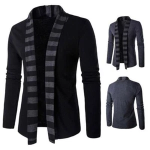 Stilvolle Herren Strick Cardigan Jacke Slim Langarm Freizeit Pullover Mantel Blazer - Bild 1 von 11