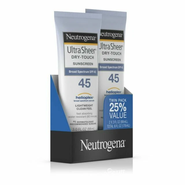 Neutrogena Ultra Sheer Dry-Touch Sunscreen Lotion with Broad Spectrum 3 oz - 2 Pack
