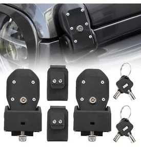 Hood Lock Latches Buckle Pins Catch w/key Jeep Wrangler JL/Gladiator JT 2018/23 - Picture 1 of 10