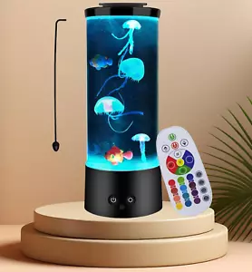 Jellyfish Lamp with 16 Color Changing Relax Mood Light Gift with Remote Control - Picture 1 of 12