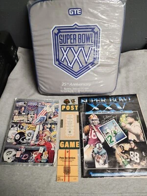 RARE SUPER BOWL XXV 25TH ANNIVERSARY COMMEMORATIVE COLLECTION GIANTS VS BILLS - Image 1 of 4