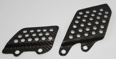 2000-2006 Kawasaki Ninja ZX-12R Heel Plates - 100% Carbon Fiber - Image 1 of 4