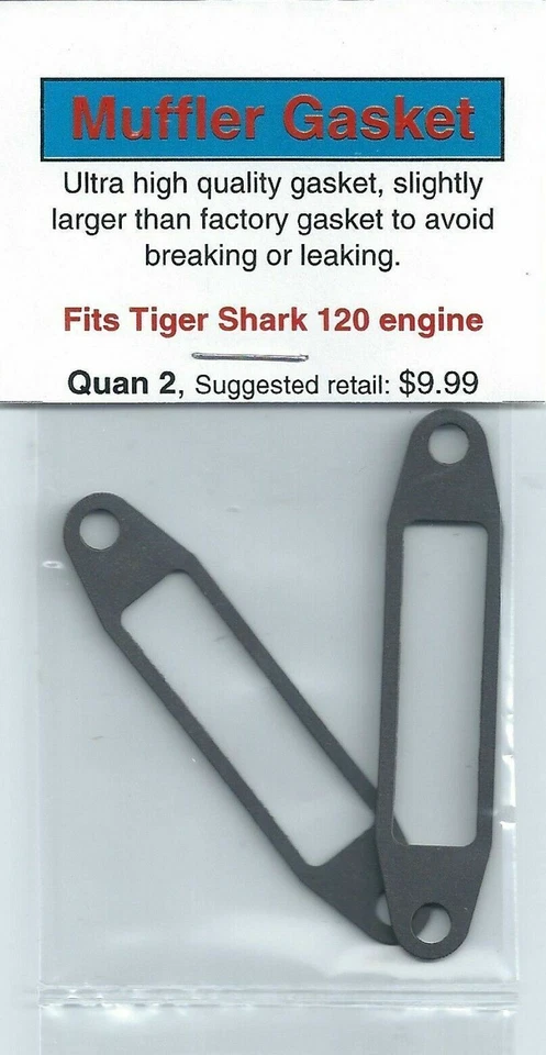 Tiger Shark 120, 1.20 Exhaust/Muffler Gasket 2 Pack NIP - Image 1 of 1
