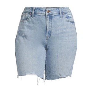 Women's Light Wash Terra & Sky Destructed Bermuda Short Plus Size 20W - Picture 1 of 4