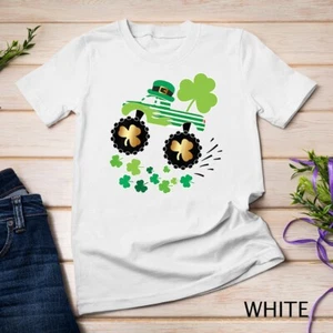 Camiseta unisex para niños Día de San Patricio divertido regalo para niños duende Monster Truck - Imagen 1 de 15