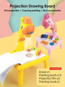 Children LED Projector Drawing Table Toy Educational Board learning Kids tools - Picture 1 of 26