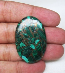 Copper Malachite Oval Shape 57.20 ct Loose Gemstone Cabochon G 3866 - Picture 1 of 5