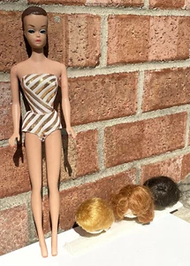 Vintage 1962 "Fashion Queen" Barbie Midge Doll 3 Wigs Original Swimsuit #870 - Picture 1 of 24