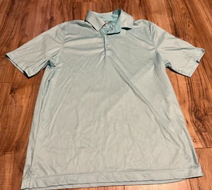 NWOT Greg Norman Mens ML75 Golf Polo Shirt Short Sleeve Collared Medium Blue - Picture 1 of 2