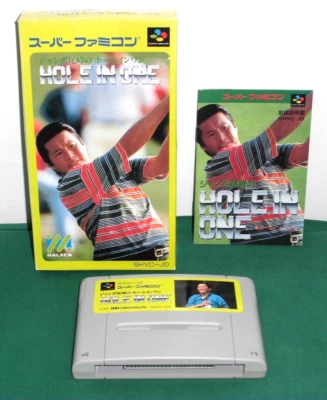 SNES -- JUMBO OZAKI HOLE IN ONE -- Box, Manual. Super famicom. Japan game. 11978 - Image 1 of 4
