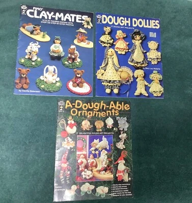 Lote de 3 Fimo Polymer Arcilla Masa Muñecas Adornos Regalos Libros de Instrucciones Foto 1 de 4
