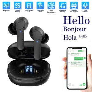 Translator Earbuds 144 Languages Real Time Online OffLine Bluetooth Translation - Picture 1 of 11