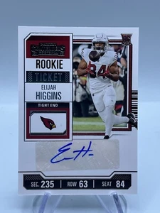 2023 Panini Contenders Elijah Higgins #286 Rookie Ticket Auto CARDINALS!!! - Picture 1 of 2